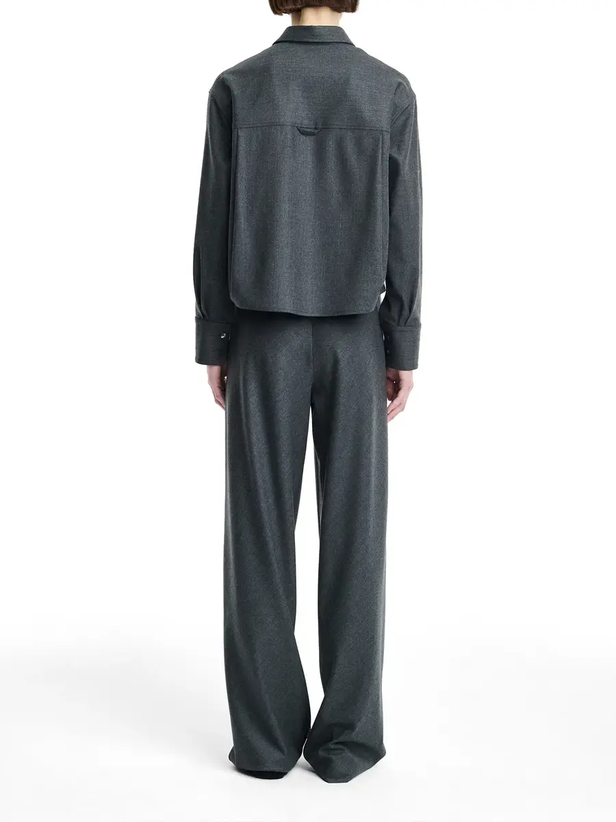 Maria McManus Button Sleeve Cropped Wool Shirt | Thumbnail 5