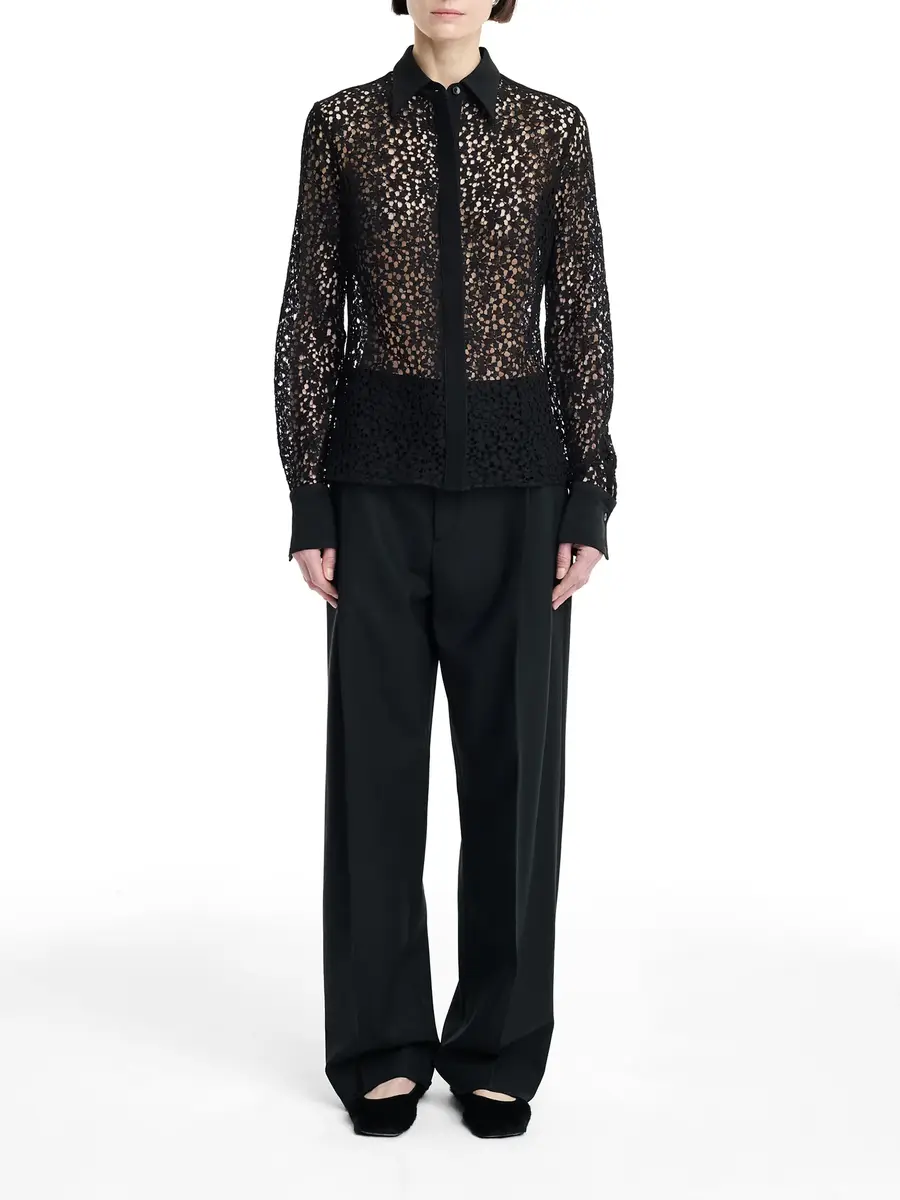 Maria McManus Covered Placket Slim Lace Shirt | Thumbnail 2 Maria McManus Covered Placket Slim Lace Shirt | Thumbnail 2