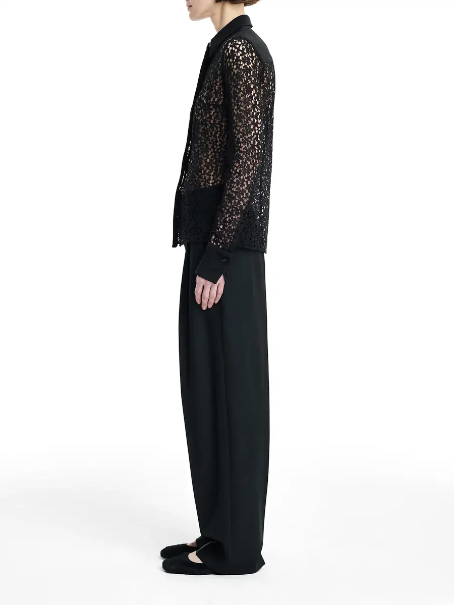 Maria McManus Covered Placket Slim Lace Shirt | Thumbnail 3 Maria McManus Covered Placket Slim Lace Shirt | Thumbnail 3