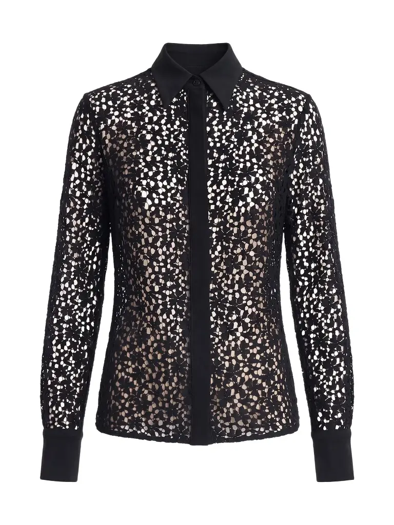 Maria McManus Covered Placket Slim Lace Shirt