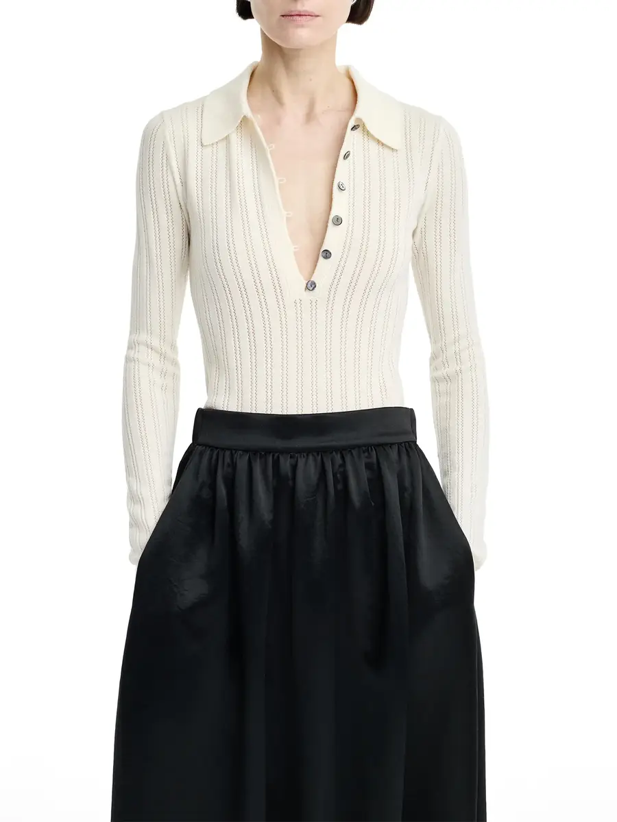 Maria McManus Lace-Trim Gathered Midi Skirt | Thumbnail 4