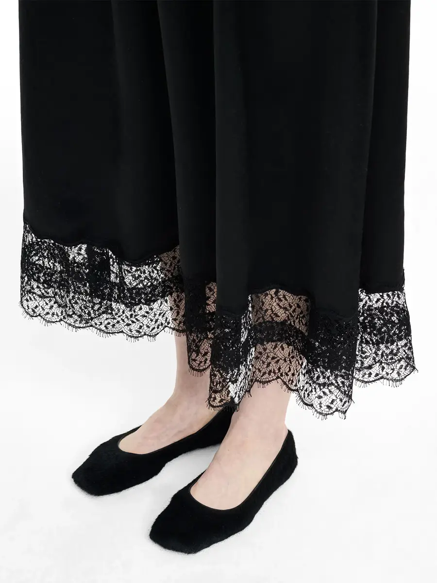 Maria McManus Lace-Trim Gathered Midi Skirt | Thumbnail 5