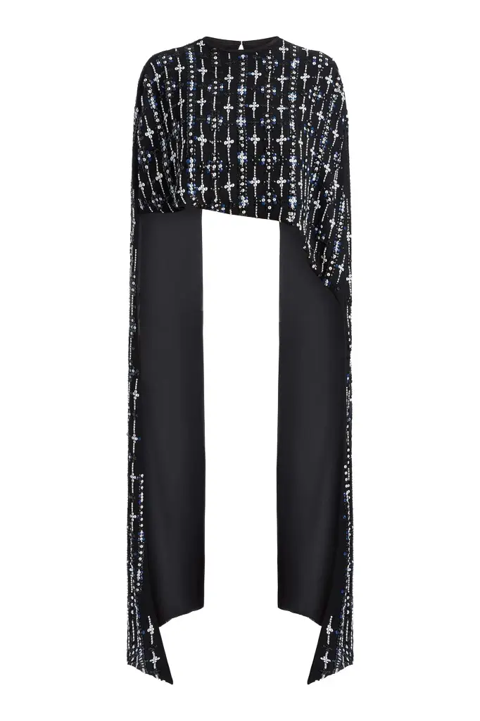 Markarian Goldie Beaded Cape Top