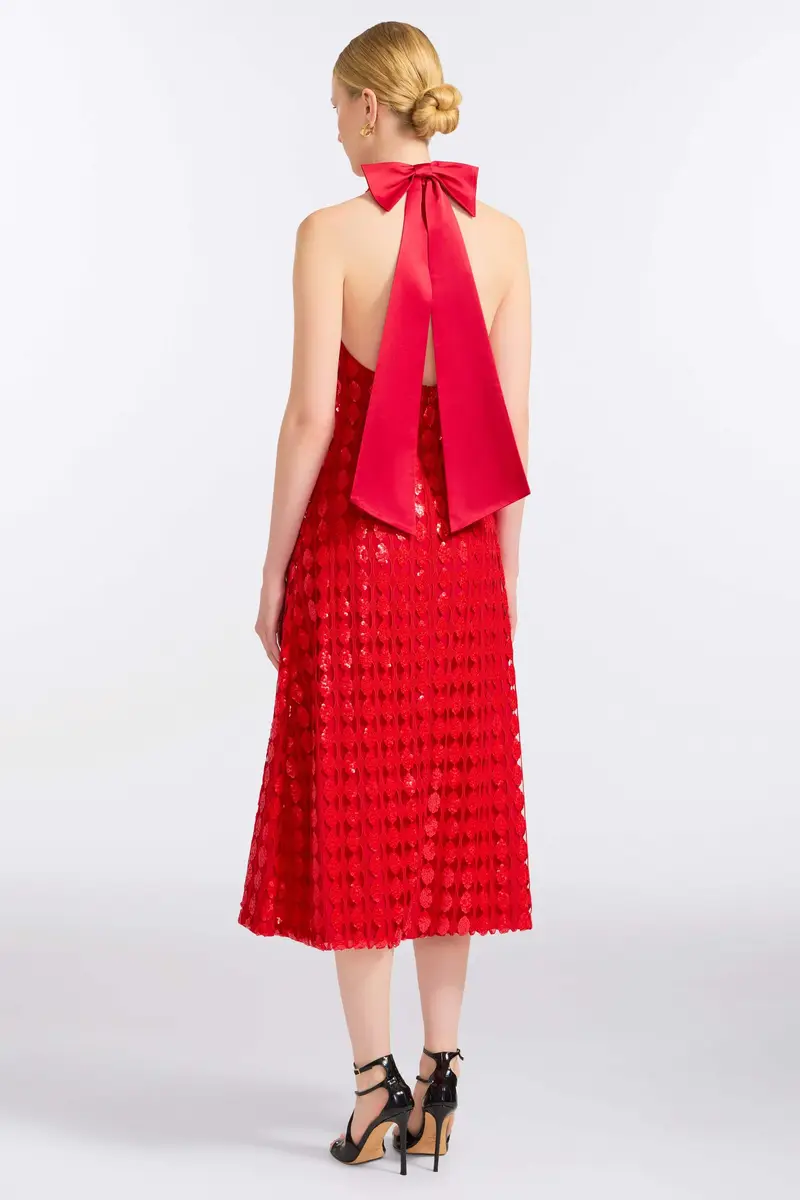 Markarian Ravenna Scarlet Halter Dress | Thumbnail 3 Markarian Ravenna Scarlet Halter Dress | Thumbnail 3