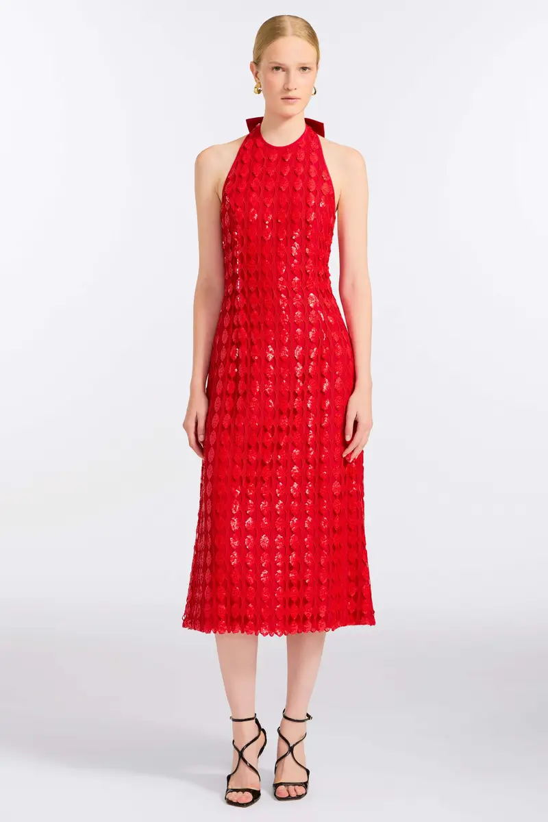 Markarian Ravenna Scarlet Halter Dress | Thumbnail 4 Markarian Ravenna Scarlet Halter Dress | Thumbnail 4
