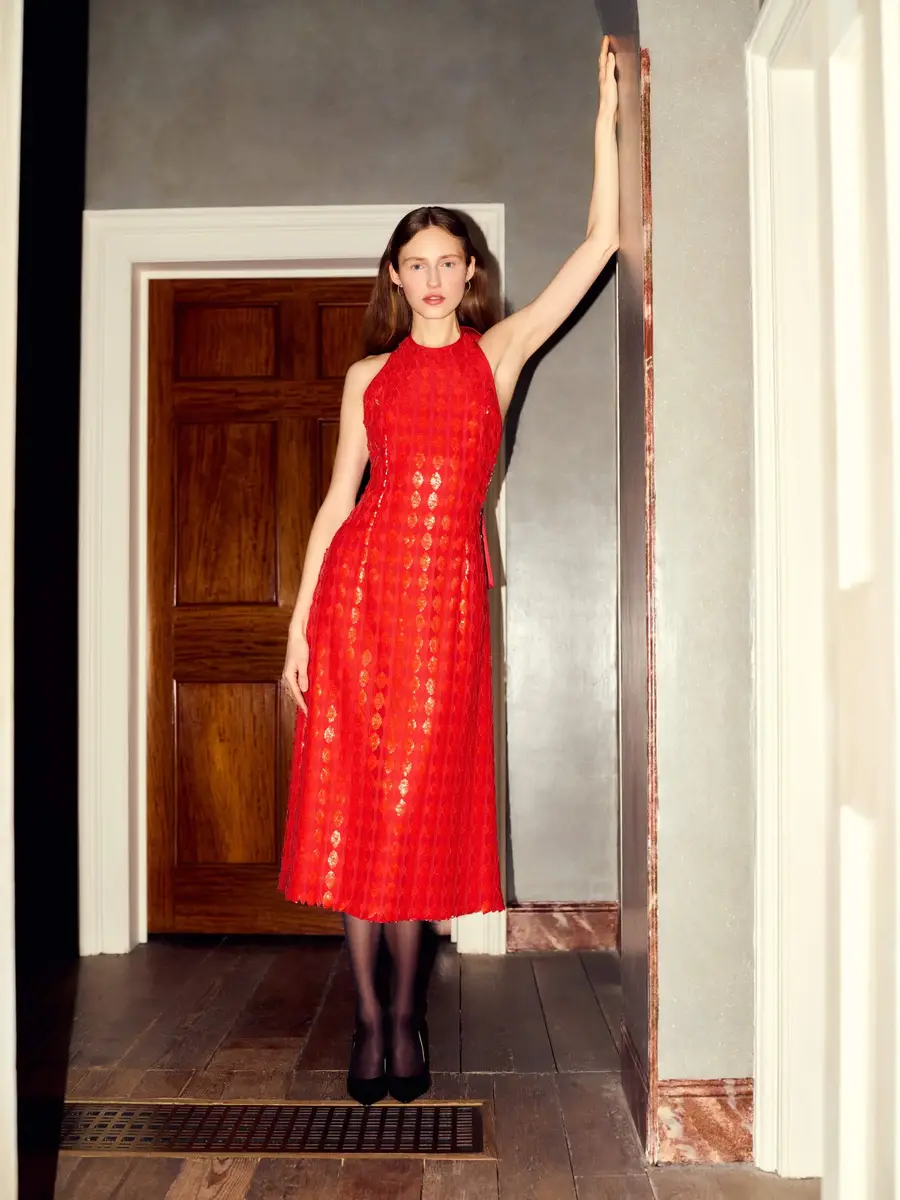 Markarian Ravenna Scarlet Halter Dress | Thumbnail 6 Markarian Ravenna Scarlet Halter Dress | Thumbnail 6