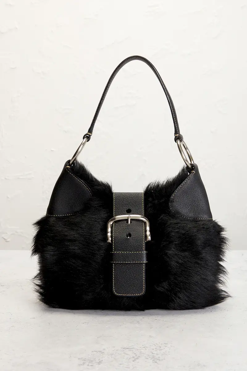 Prada Prada Eco Lapin Faux Fur Buckle Hobo Bag | Thumbnail 2 Prada Prada Eco Lapin Faux Fur Buckle Hobo Bag | Thumbnail 2