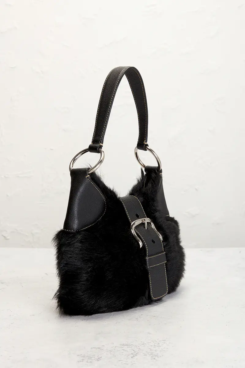 Prada Prada Eco Lapin Faux Fur Buckle Hobo Bag | Thumbnail 4 Prada Prada Eco Lapin Faux Fur Buckle Hobo Bag | Thumbnail 4