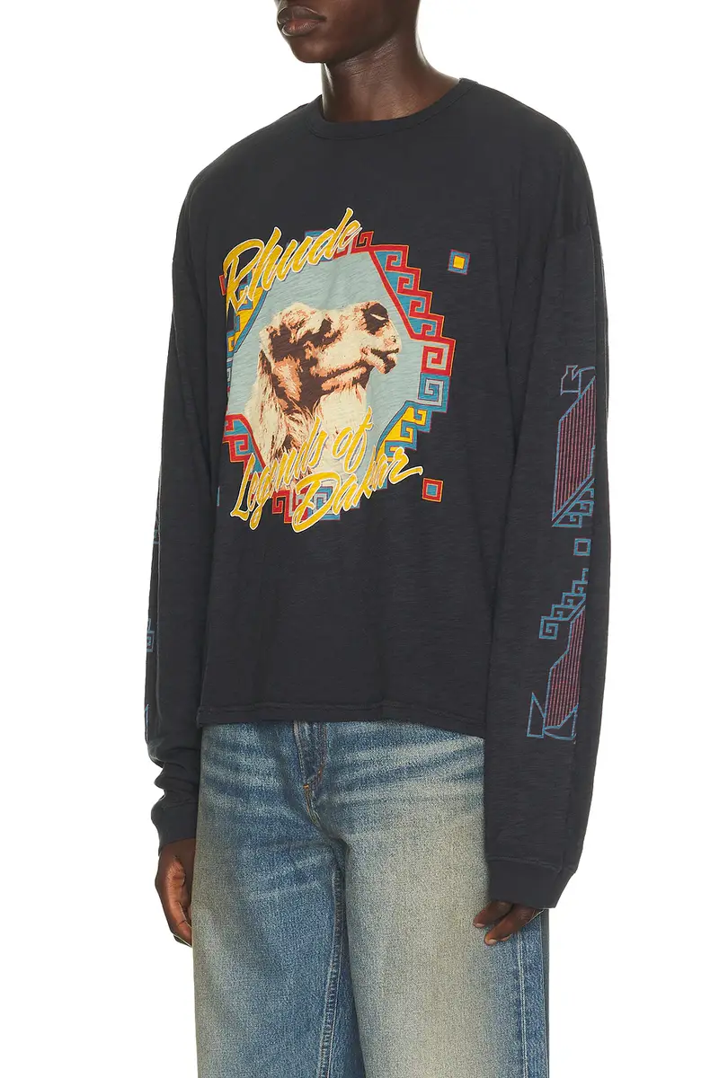 Rhude Legends Of Dakar Long Sleeve Slub Tee | Thumbnail 2 Rhude Legends Of Dakar Long Sleeve Slub Tee | Thumbnail 2