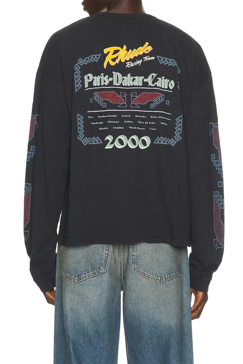 Rhude Legends Of Dakar Long Sleeve Slub Tee | Thumbnail 3 Rhude Legends Of Dakar Long Sleeve Slub Tee | Thumbnail 3