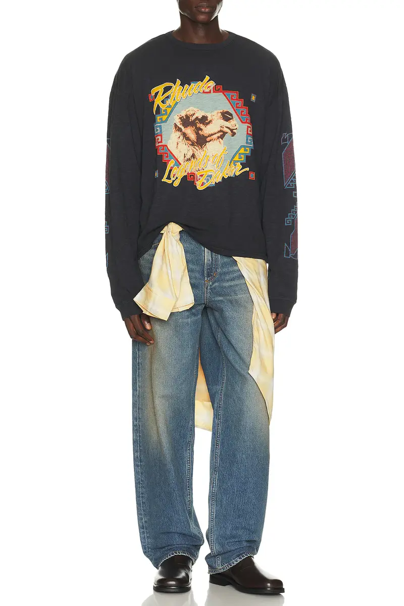 Rhude Legends Of Dakar Long Sleeve Slub Tee | Thumbnail 4 Rhude Legends Of Dakar Long Sleeve Slub Tee | Thumbnail 4