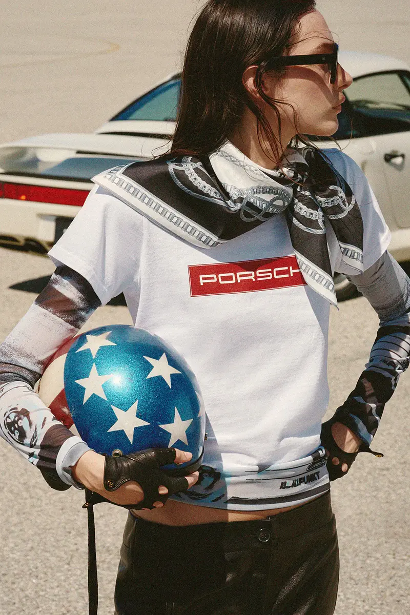 Porsche x Revolve Baby Tee | Thumbnail 5 Porsche x Revolve Baby Tee | Thumbnail 5