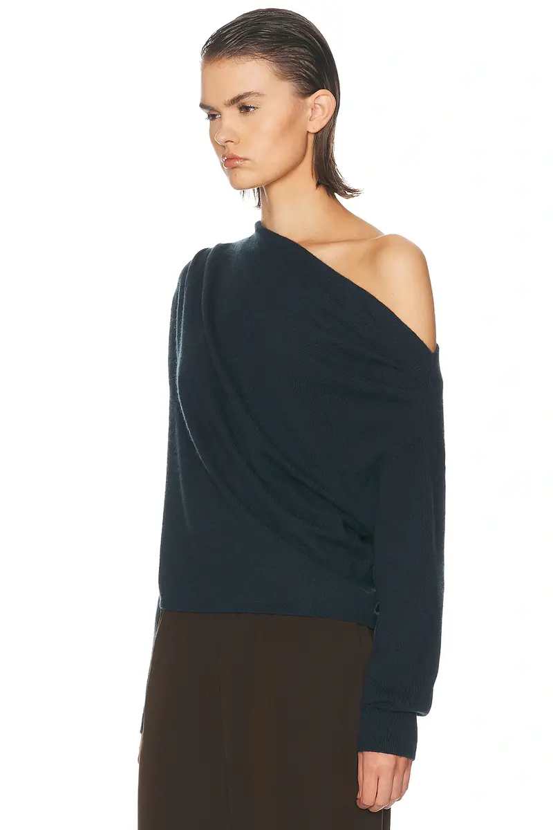 THE SEI Long Sleeve Asymmetric Drape Sweater | Thumbnail 3