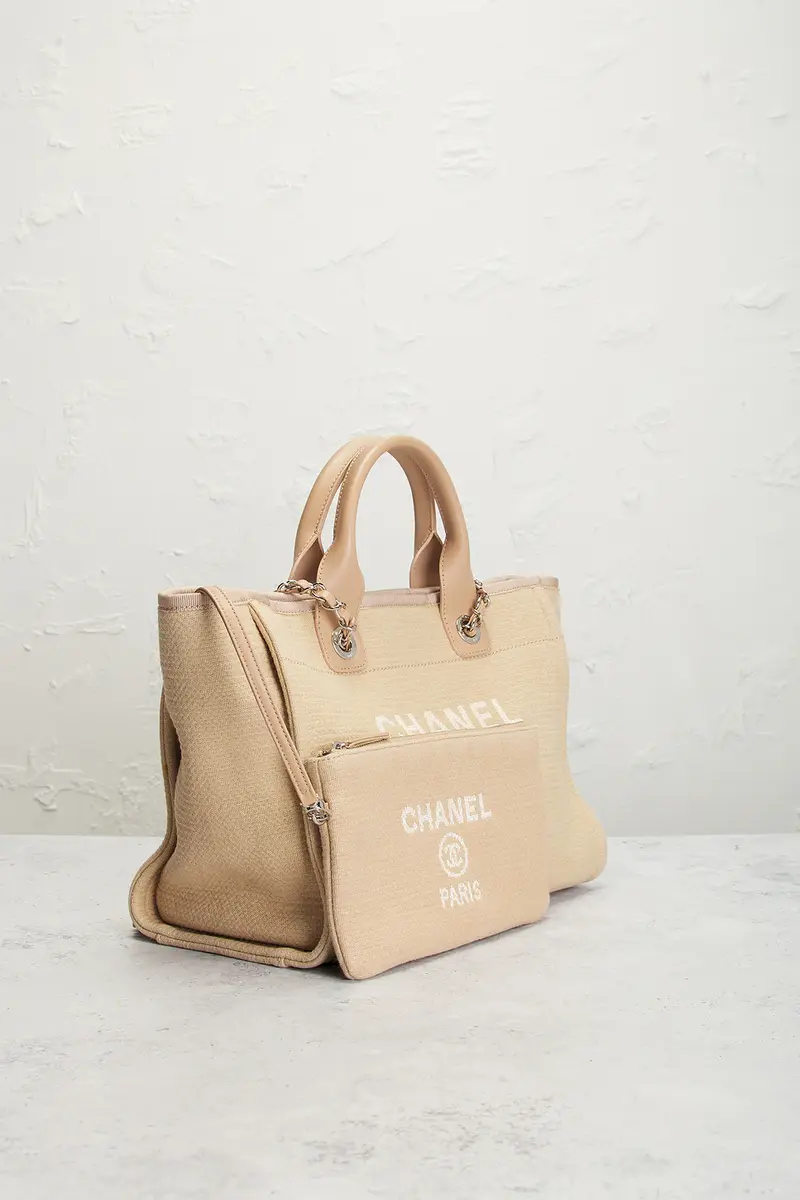 Chanel Chanel Small Deauville Tote Bag | Thumbnail 4 Chanel Chanel Small Deauville Tote Bag | Thumbnail 4