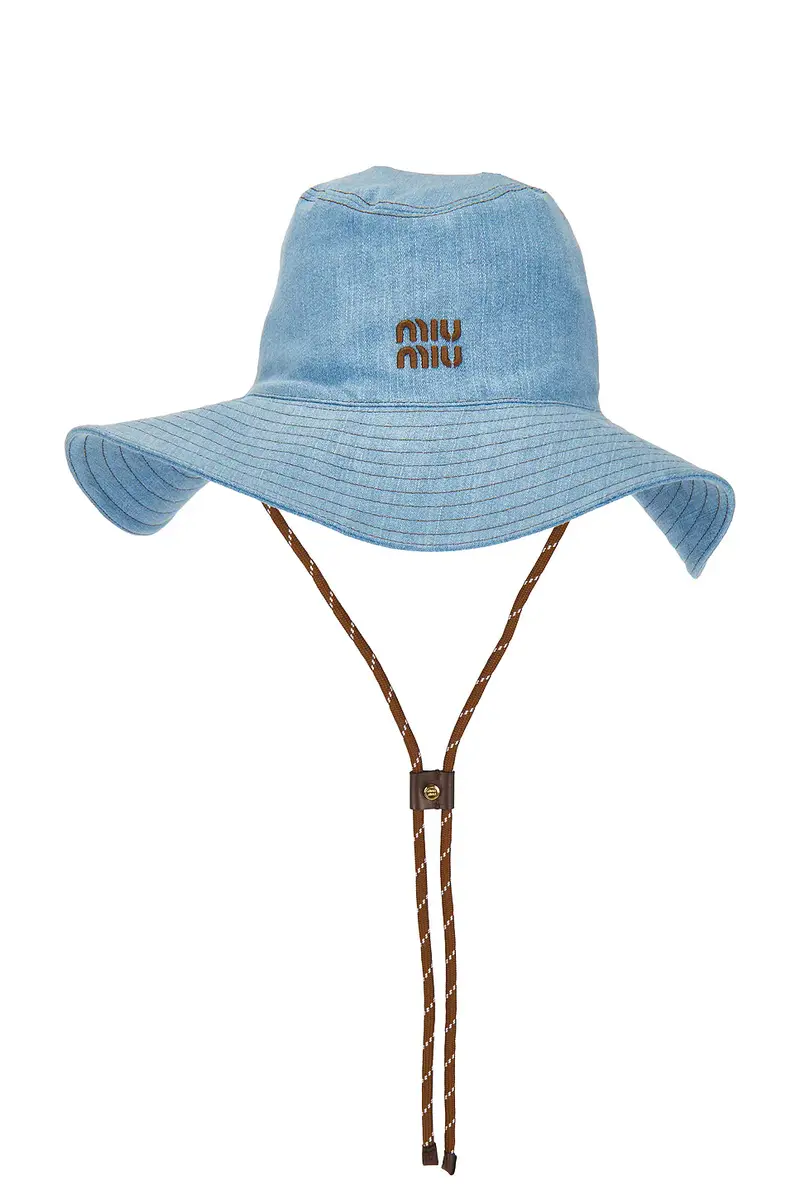 Miu Miu Denim Cowboy Hat | Thumbnail 2 Miu Miu Denim Cowboy Hat | Thumbnail 2