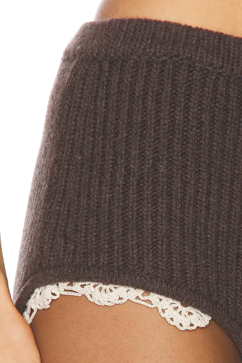 Magda Butrym Lace Trim Knit Short | Thumbnail 6 Magda Butrym Lace Trim Knit Short | Thumbnail 6