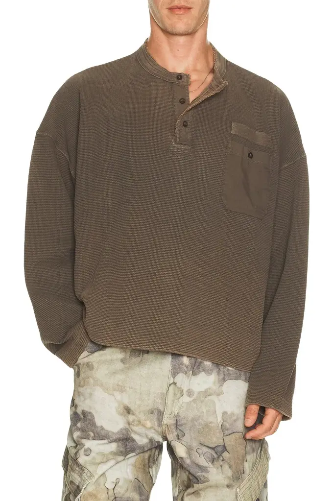 Henley Sweatshirt Henley Sweatshirt