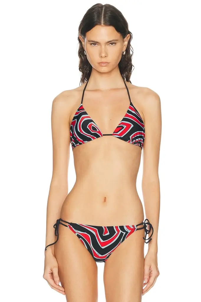 PUCCI Lycra Triangle Bikini Bra Top