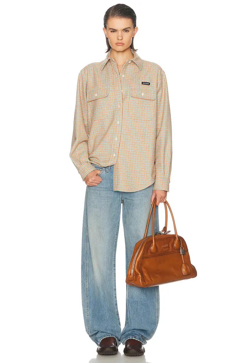 Miu Miu Check Color Shirt | Thumbnail 4 Miu Miu Check Color Shirt | Thumbnail 4