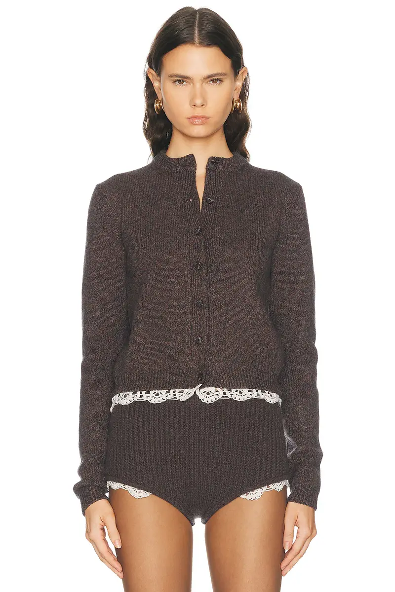 Magda Butrym Lace Trim Cardigan | Thumbnail 2 Magda Butrym Lace Trim Cardigan | Thumbnail 2