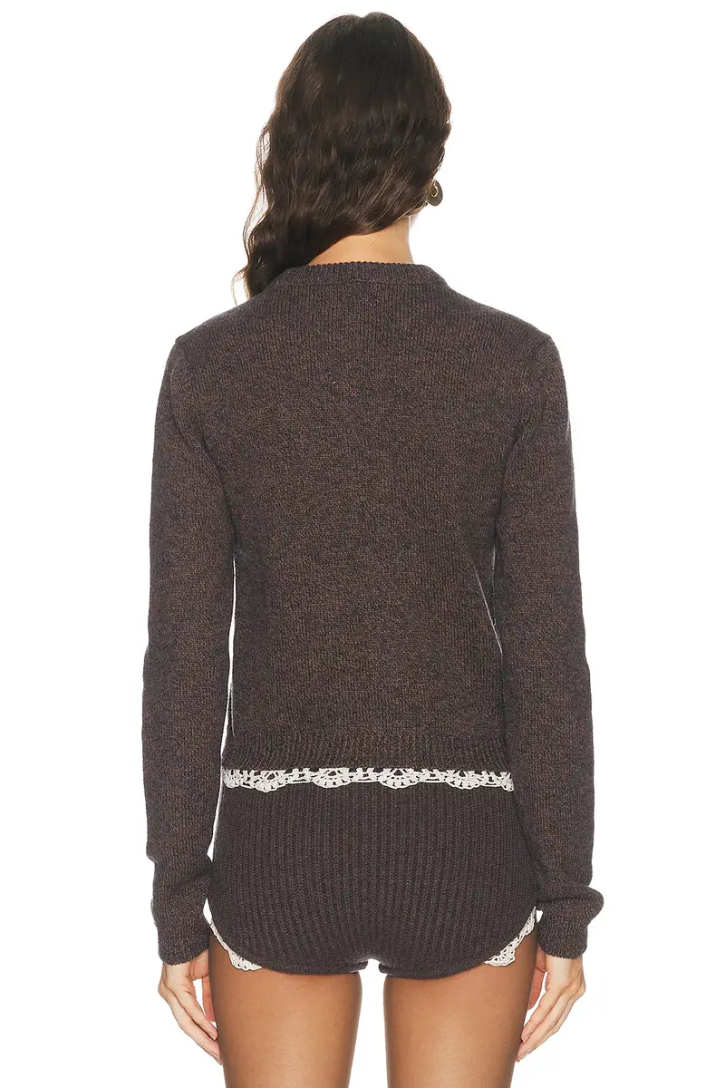 Magda Butrym Lace Trim Cardigan | Thumbnail 4 Magda Butrym Lace Trim Cardigan | Thumbnail 4