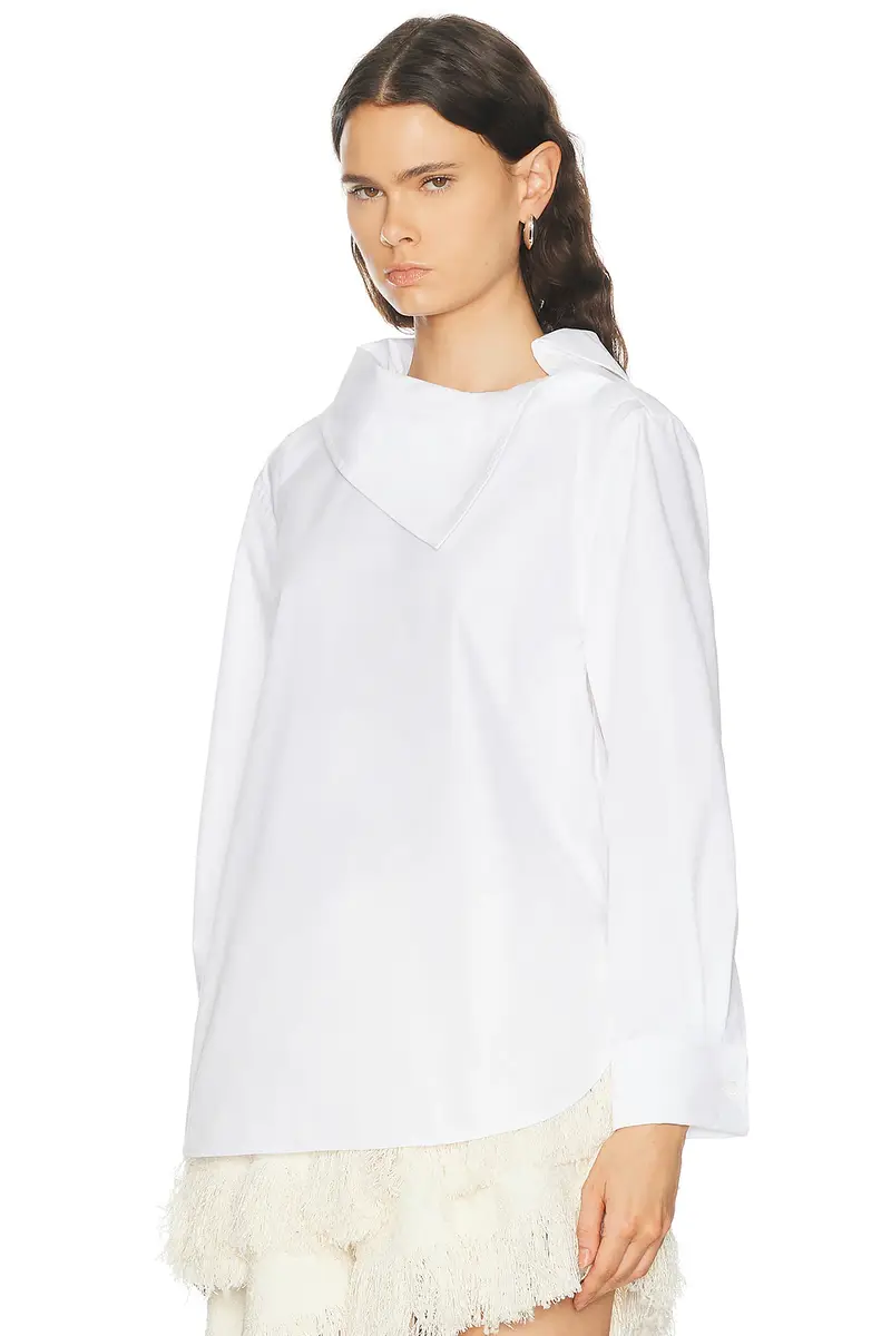 Bottega Veneta High Neck Poplin Shirt | Thumbnail 3 Bottega Veneta High Neck Poplin Shirt | Thumbnail 3