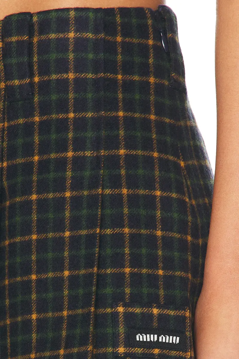 Miu Miu Check Color Skirt | Thumbnail 6 Miu Miu Check Color Skirt | Thumbnail 6