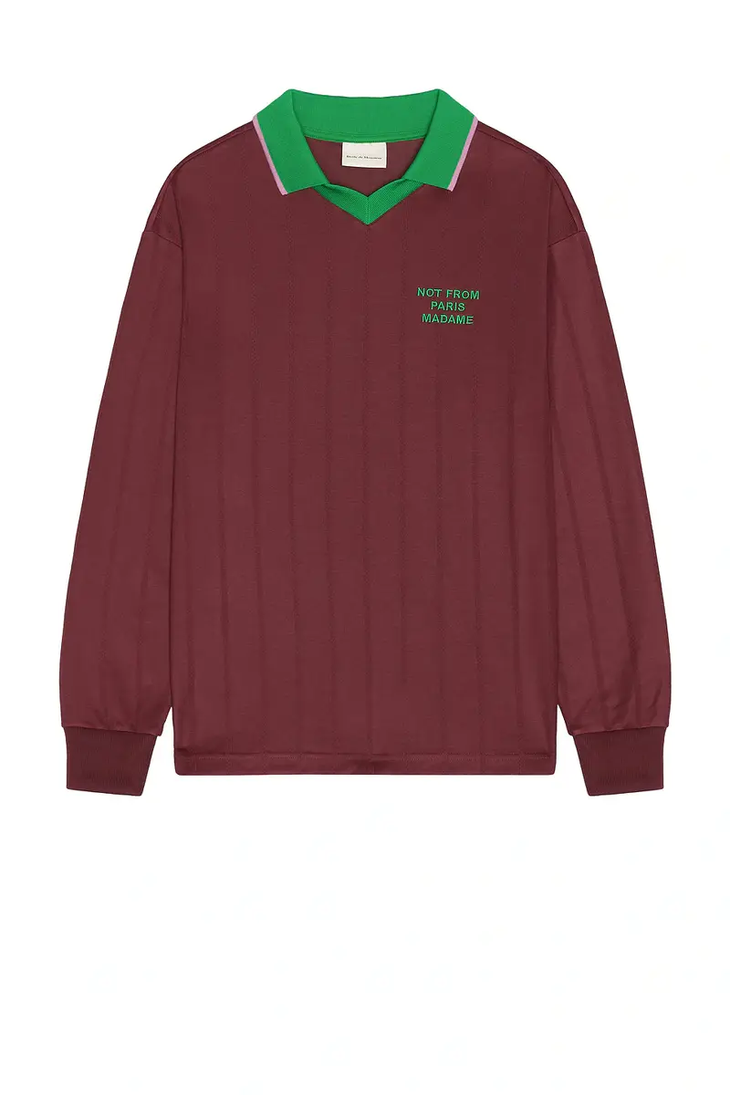 Drôle de Monsieur Slogan Long Sleeve Polo | Thumbnail 4 Drôle de Monsieur Slogan Long Sleeve Polo | Thumbnail 4