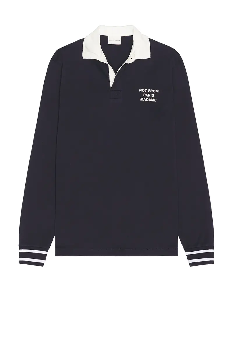 Drôle de Monsieur Slogan Longsleeve Polo | Thumbnail 4 Drôle de Monsieur Slogan Longsleeve Polo | Thumbnail 4
