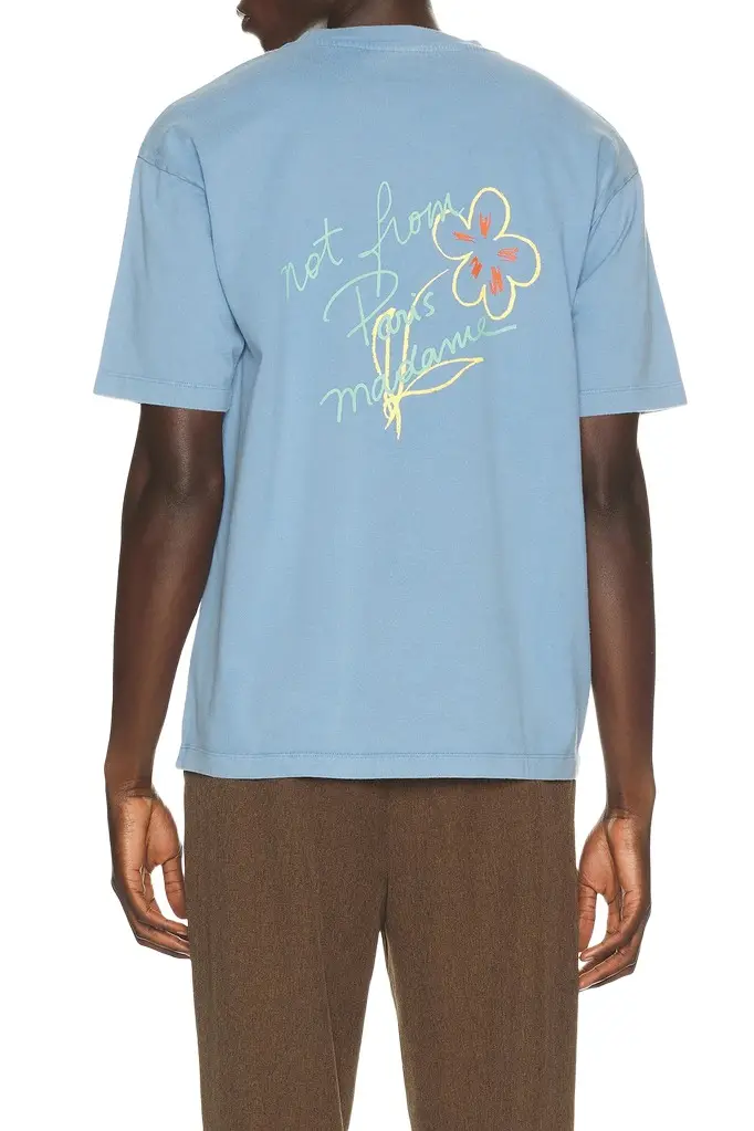 Drôle de Monsieur Esquisse Slogan Tee Shirt