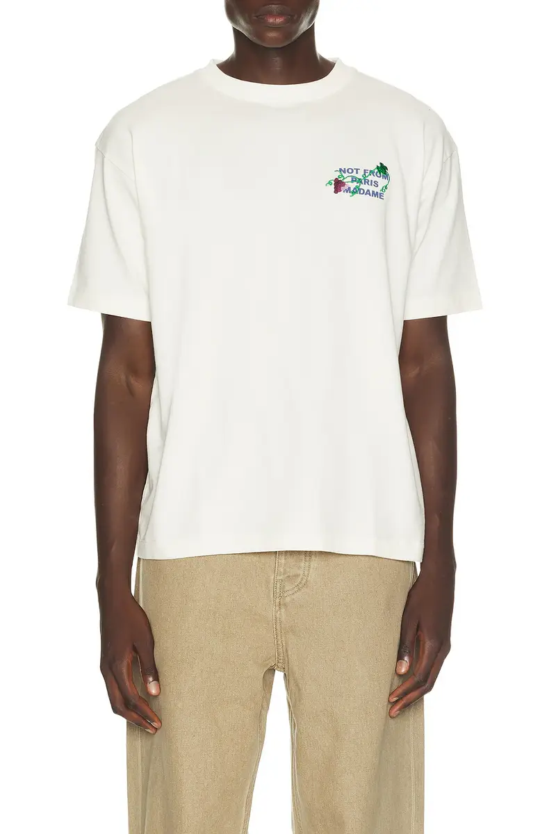 Drôle de Monsieur Vine Embroidered Slogan Tee Shirt | Thumbnail 2 Drôle de Monsieur Vine Embroidered Slogan Tee Shirt | Thumbnail 2