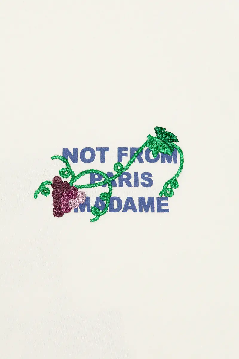 Drôle de Monsieur Vine Embroidered Slogan Tee Shirt | Thumbnail 4 Drôle de Monsieur Vine Embroidered Slogan Tee Shirt | Thumbnail 4