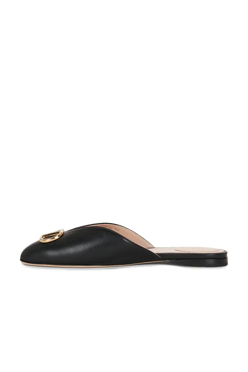Valentino Garavani V Logo Signature Nappa Mule Flat | Thumbnail 4 Valentino Garavani V Logo Signature Nappa Mule Flat | Thumbnail 4