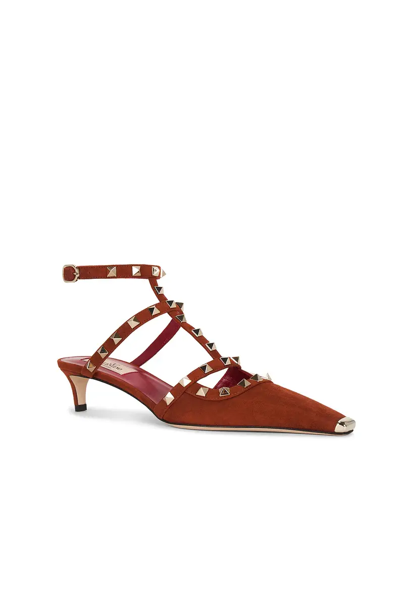 Valentino Garavani Rockstud Ankle Strap Kitten Heel | Thumbnail 2 Valentino Garavani Rockstud Ankle Strap Kitten Heel | Thumbnail 2