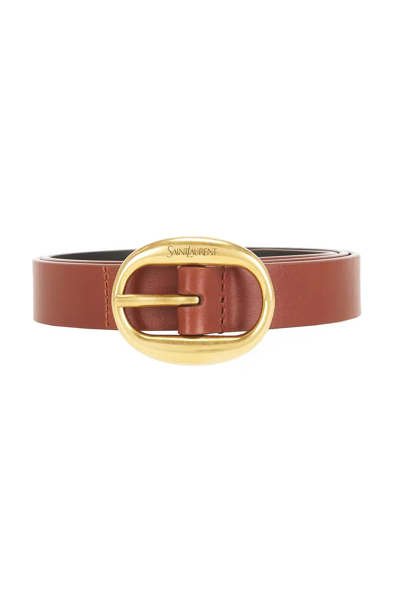 Saint Laurent Fine Ceinture Boucle Ovale Belt | Thumbnail 3 Saint Laurent Fine Ceinture Boucle Ovale Belt | Thumbnail 3