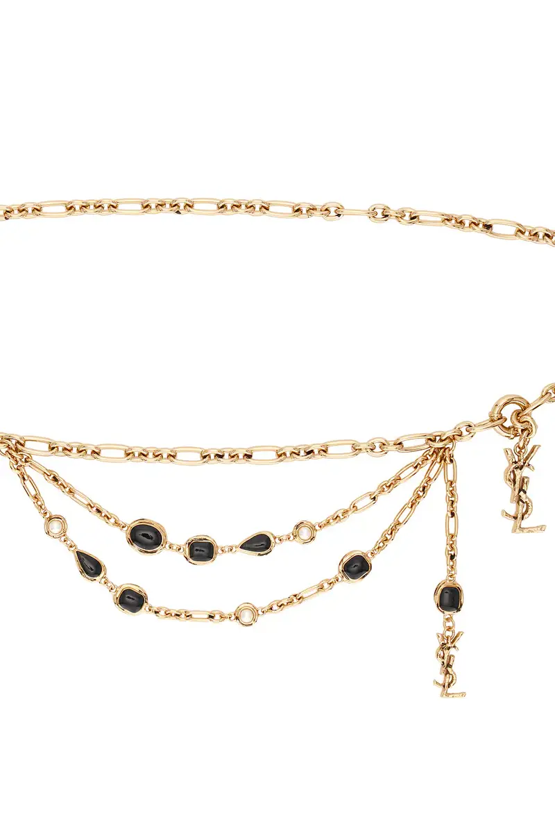 Saint Laurent Fine Ceinture Chaine Cabochon Belt | Thumbnail 2