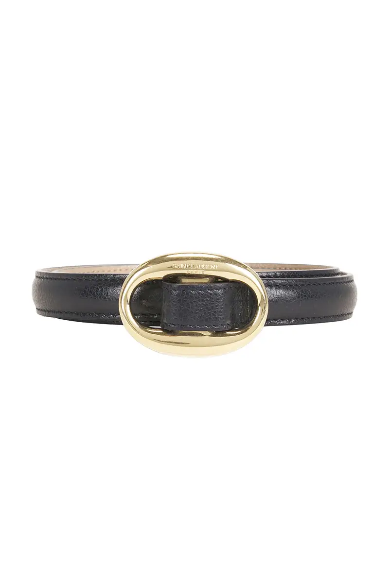 Saint Laurent Fine Ceinture Reversible Boucle Ovale Belt | Thumbnail 3