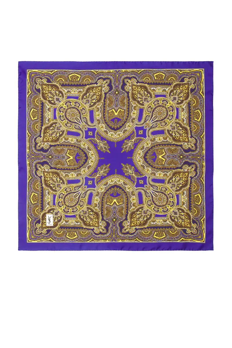 Saint Laurent Vintage Paisley Carre Scarf | Thumbnail 2 Saint Laurent Vintage Paisley Carre Scarf | Thumbnail 2