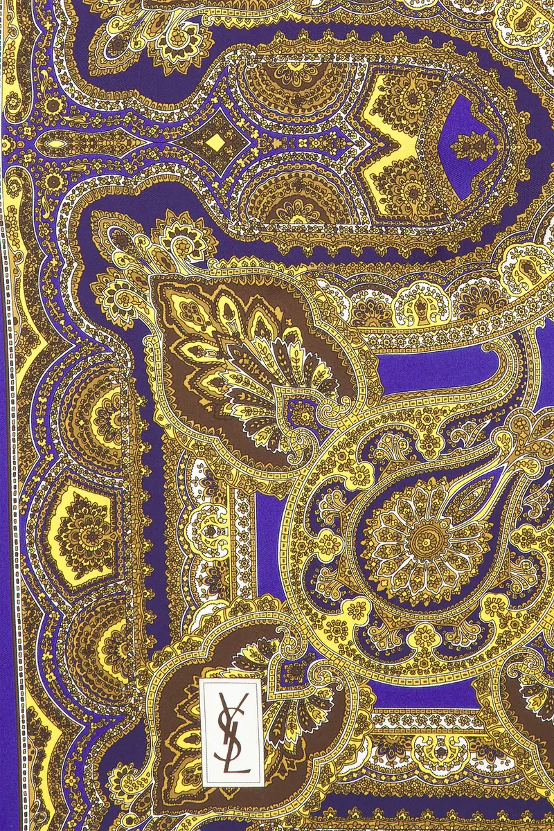 Saint Laurent Vintage Paisley Carre Scarf | Thumbnail 3 Saint Laurent Vintage Paisley Carre Scarf | Thumbnail 3
