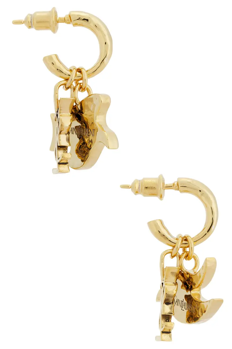 Saint Laurent Flat Dove Charm Earrings | Thumbnail 3