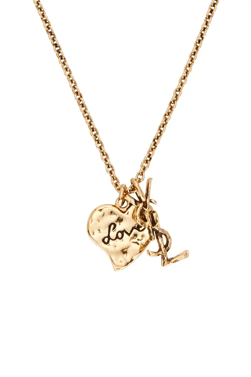 Saint Laurent YSL & Heart Necklace | Thumbnail 3