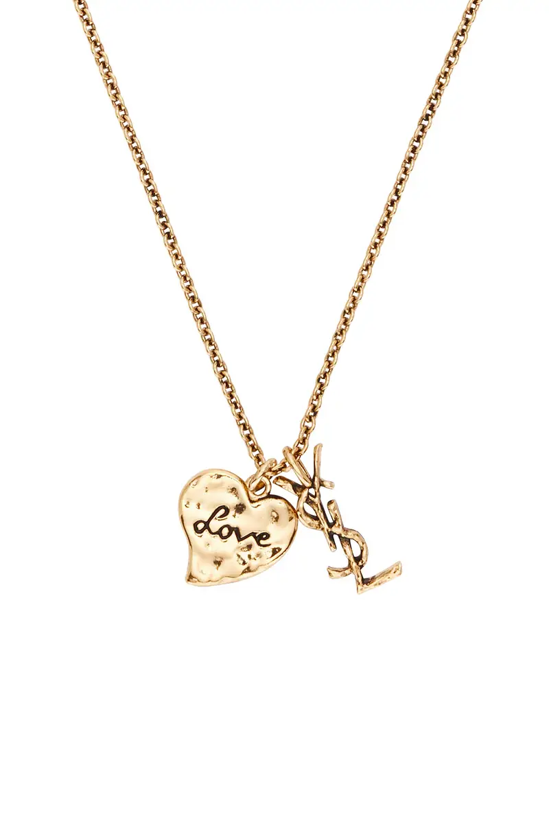 Saint Laurent YSL & Heart Necklace | Thumbnail 5