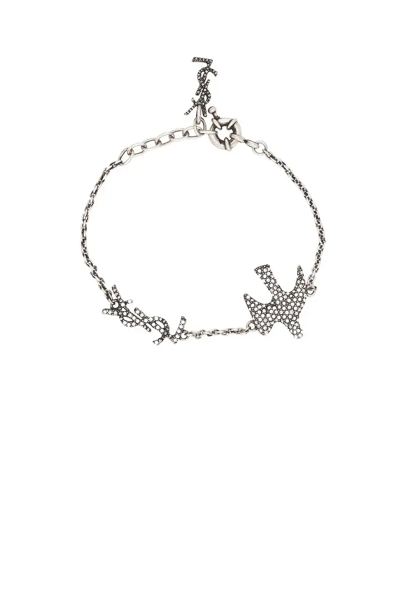 Saint Laurent Thin YSL & Dove Bracelet | Thumbnail 3 Saint Laurent Thin YSL & Dove Bracelet | Thumbnail 3
