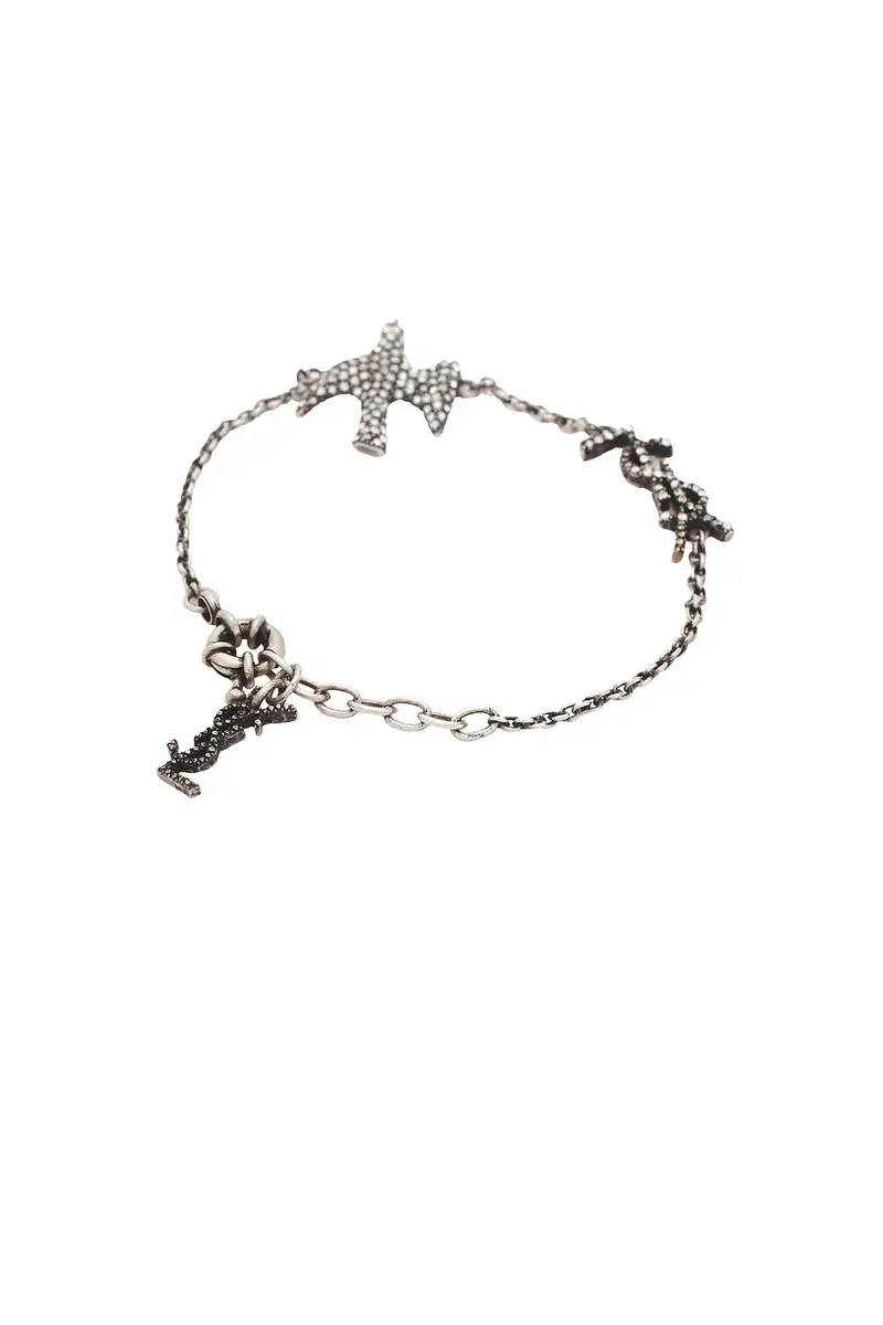 Saint Laurent Thin YSL & Dove Bracelet | Thumbnail 4 Saint Laurent Thin YSL & Dove Bracelet | Thumbnail 4