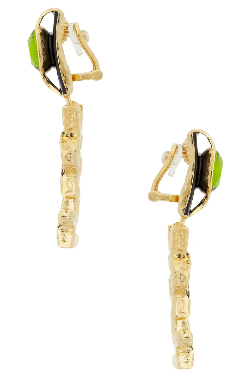 Saint Laurent YSL Pendant Squared Earrings | Thumbnail 3 Saint Laurent YSL Pendant Squared Earrings | Thumbnail 3