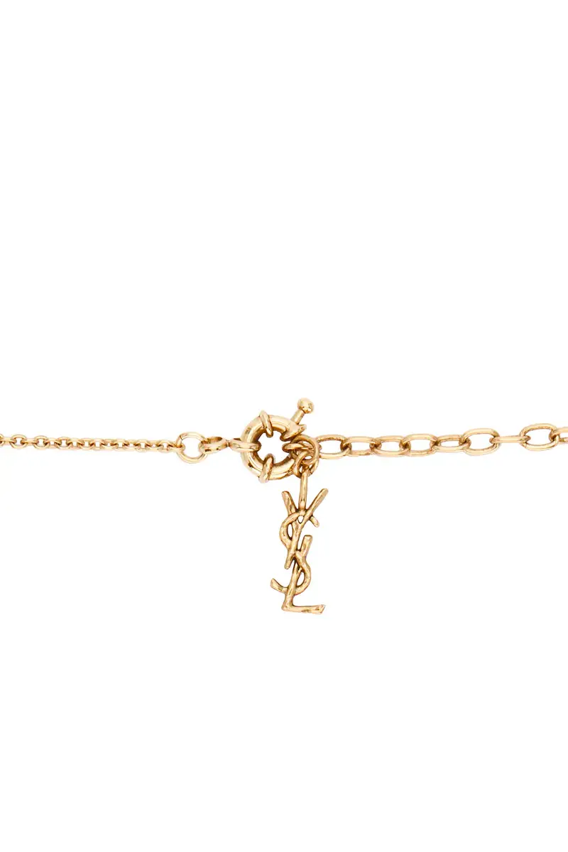 Saint Laurent YSL Leave & Hydrangea Charm Necklace | Thumbnail 4