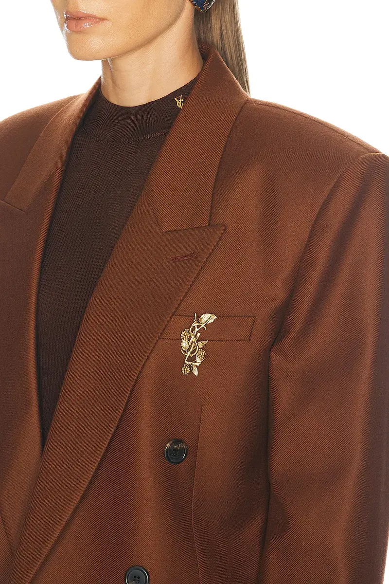 Saint Laurent YSL Mulberry Brooch | Thumbnail 2 Saint Laurent YSL Mulberry Brooch | Thumbnail 2