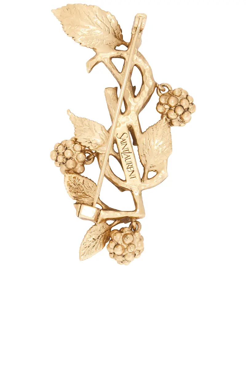 Saint Laurent YSL Mulberry Brooch | Thumbnail 3 Saint Laurent YSL Mulberry Brooch | Thumbnail 3