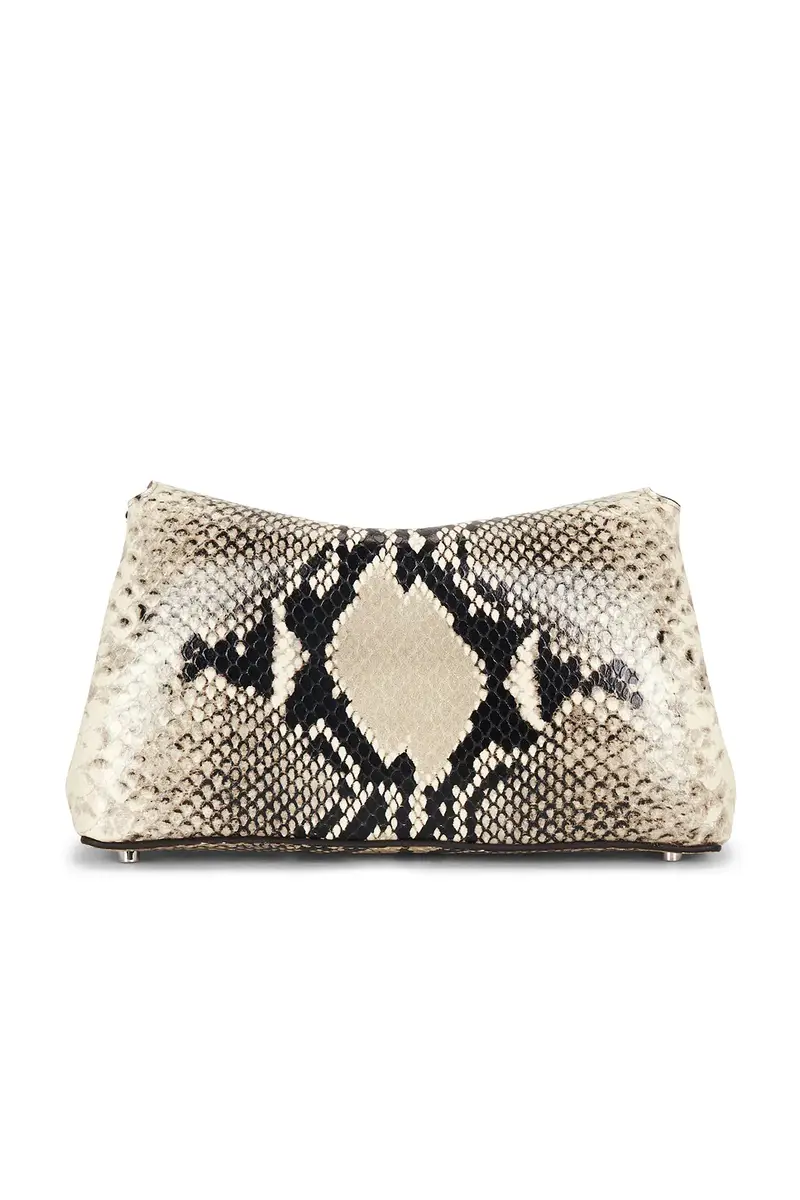 TOTEME Mini T-Lock Python Embossed Clutch | Thumbnail 3 TOTEME Mini T-Lock Python Embossed Clutch | Thumbnail 3