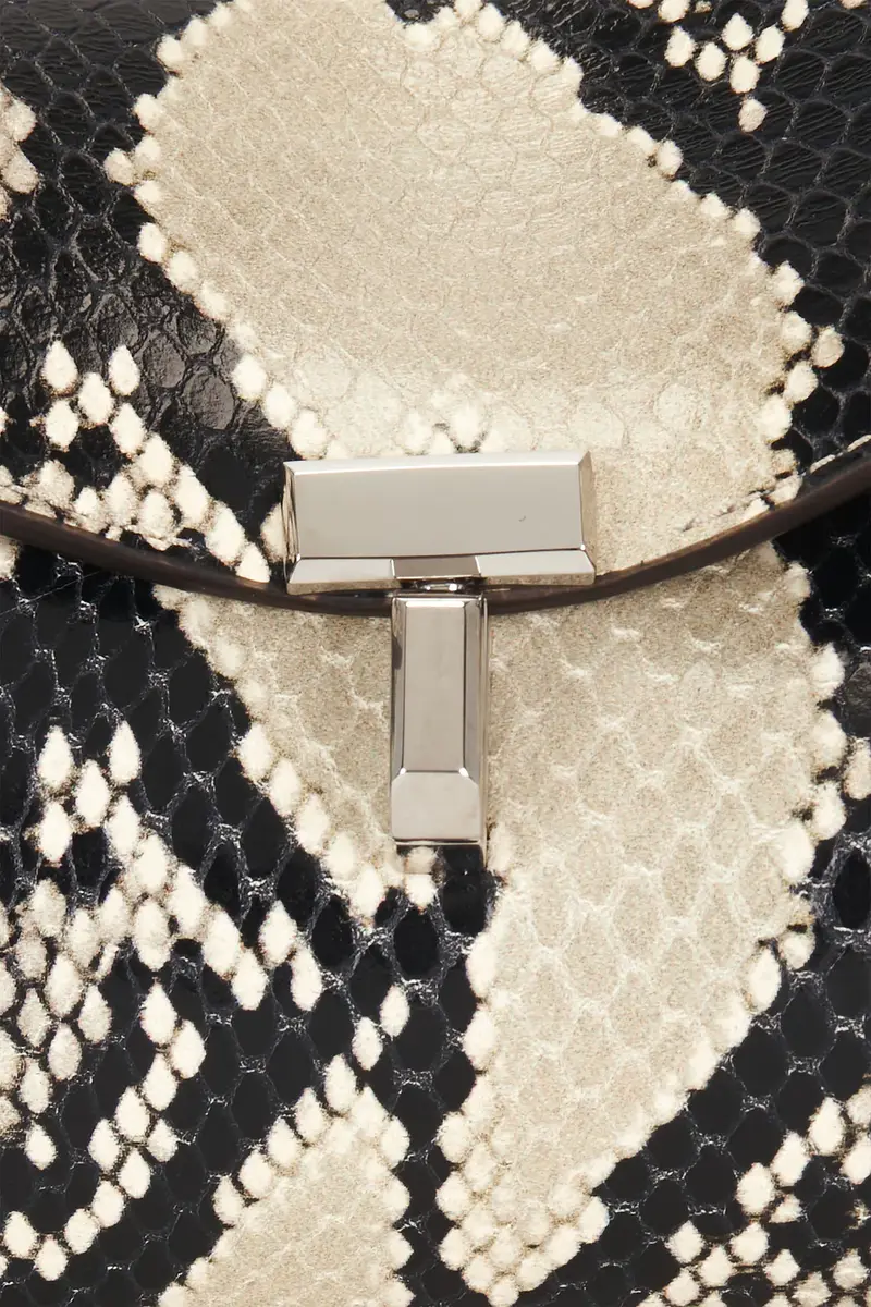 TOTEME Mini T-Lock Python Embossed Clutch | Thumbnail 7 TOTEME Mini T-Lock Python Embossed Clutch | Thumbnail 7